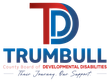 Trumbull County Board of Developmental Disabilities logo: Red and blue letters 