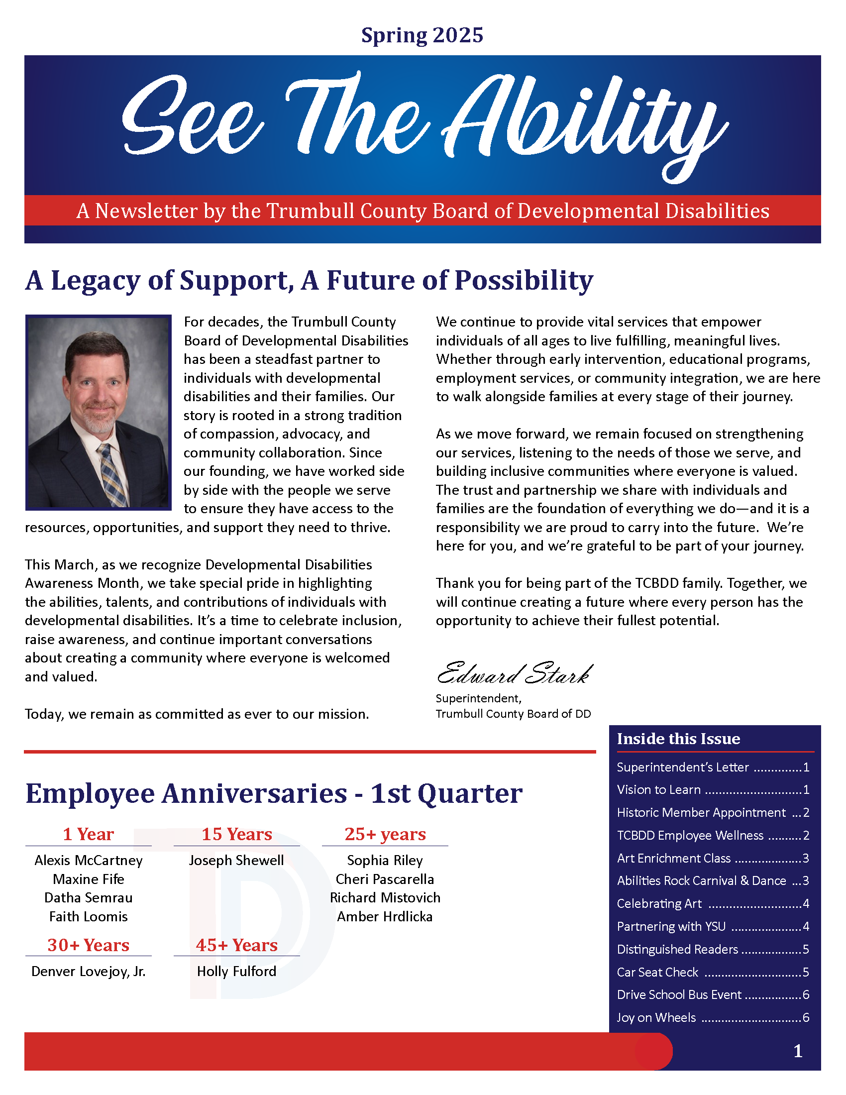 Newsletter titled