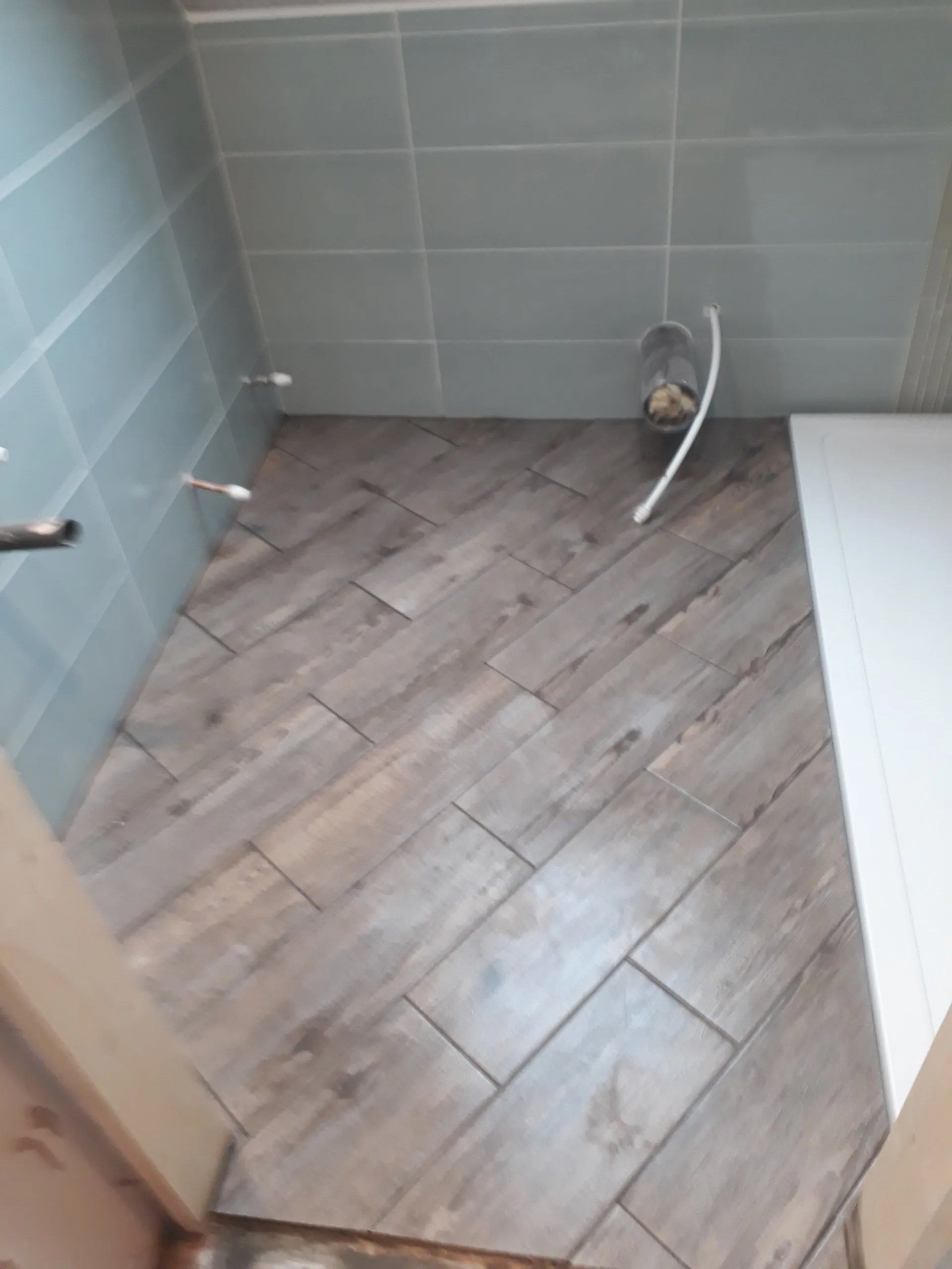 wood-style floor tiling