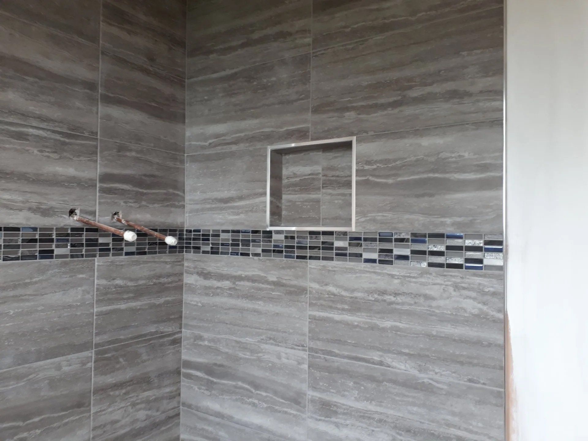 modern grey shower interior