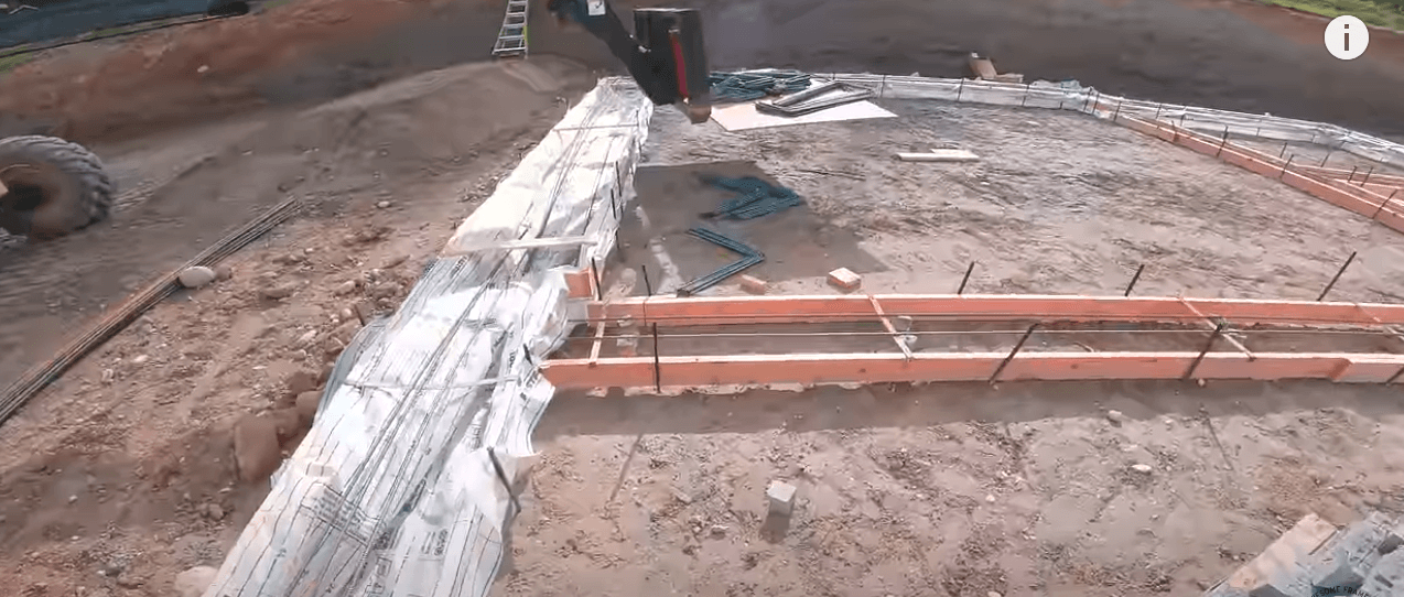 Commercial concrete construction company installs footings for an ADU in pasadena, TX