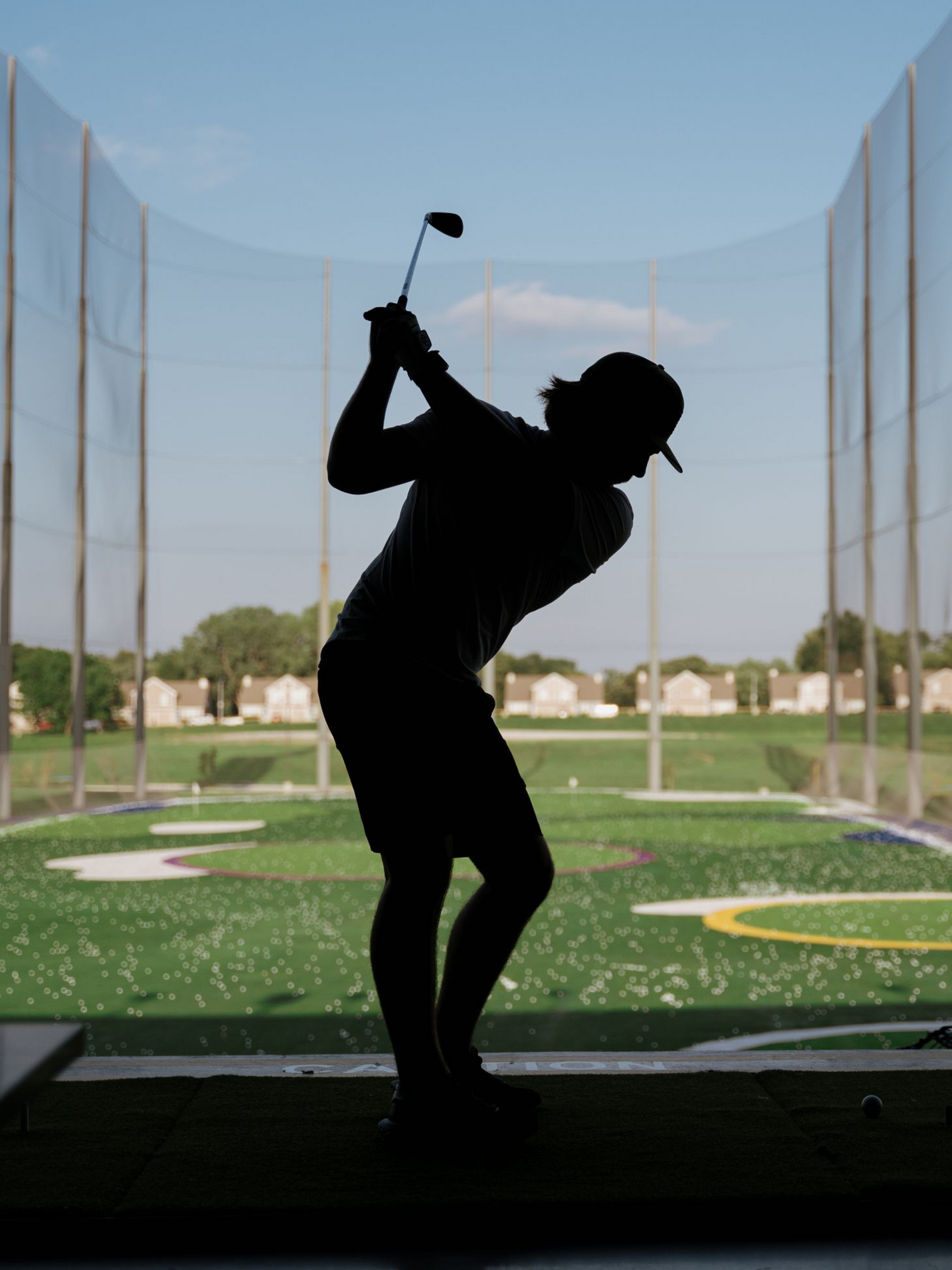 man in golf swing