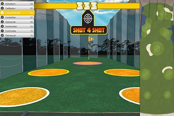 A shot 4 shot game is being played on a computer screen