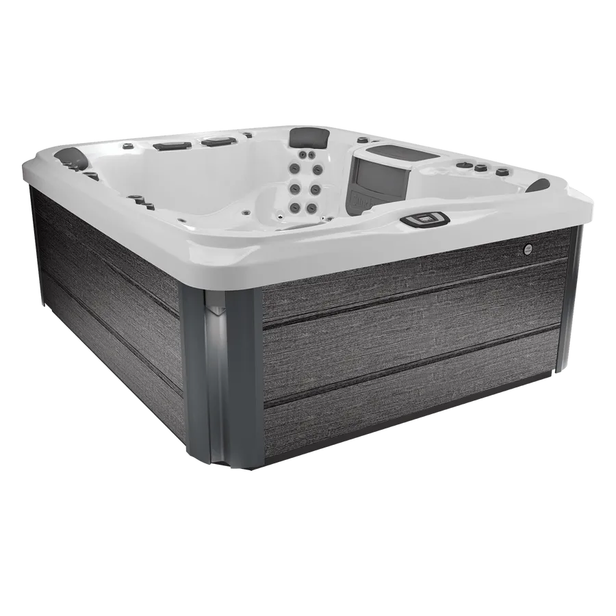 A white and gray hot tub on a white background.