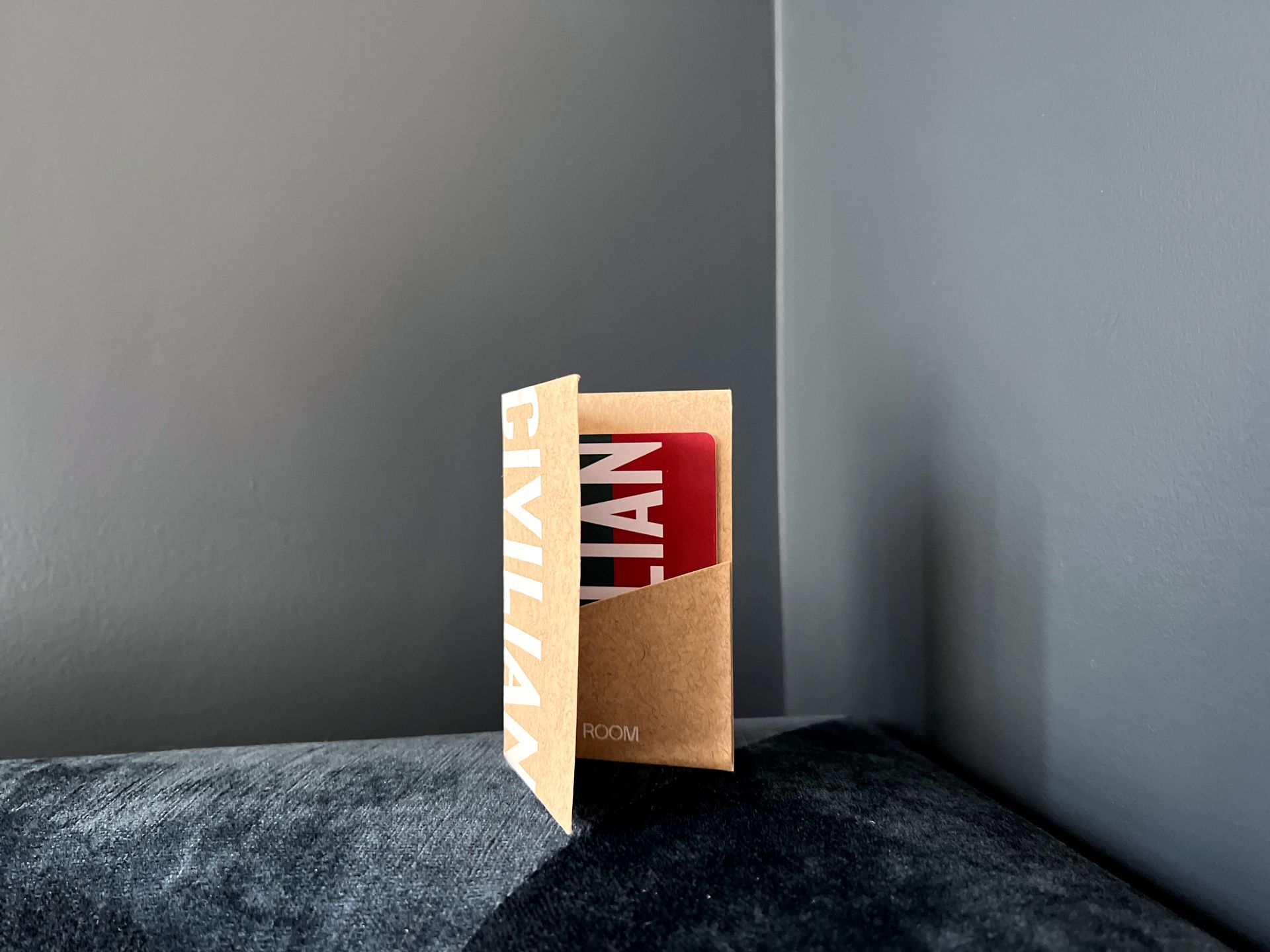 CIVILIAN Hotel key card and folder. Hotel collateral.