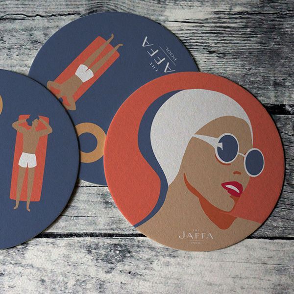 The Pool coasters at The Jaffa Hotel