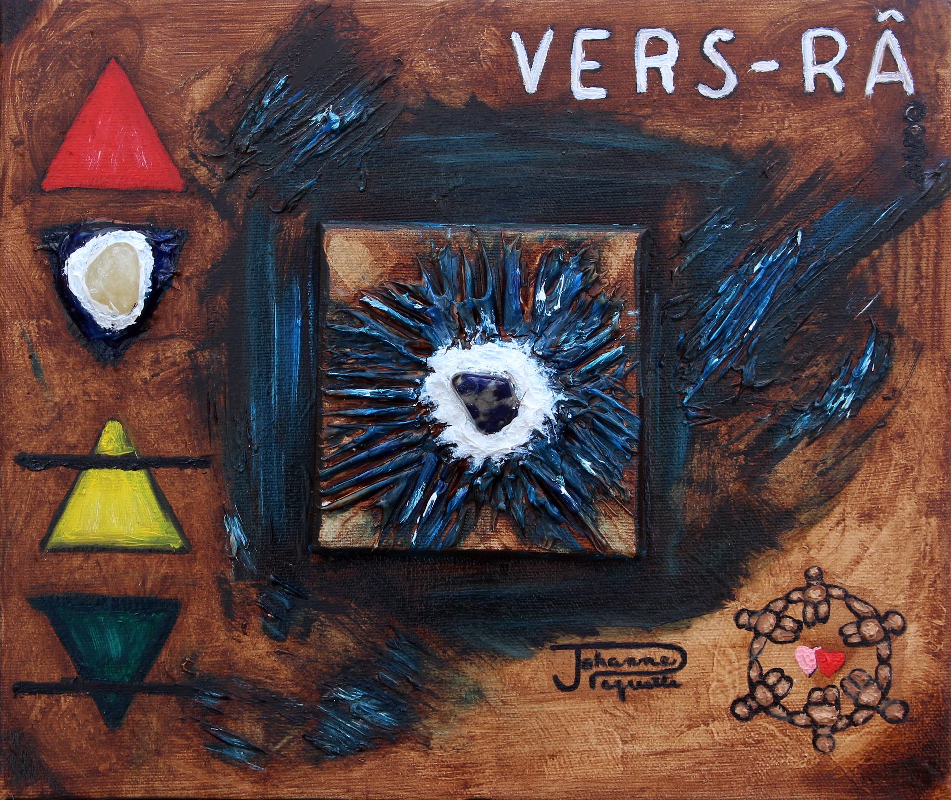 Un tableau avec vers-ra écrit dessus