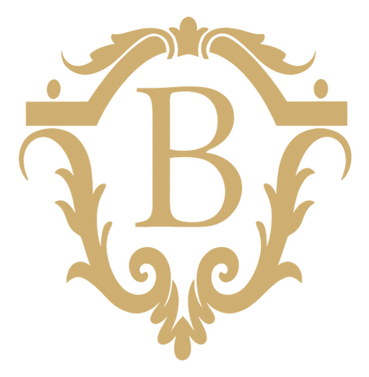 A gold laurel wreath on a white background.