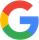 The google logo is a circle with a letter g in the middle.