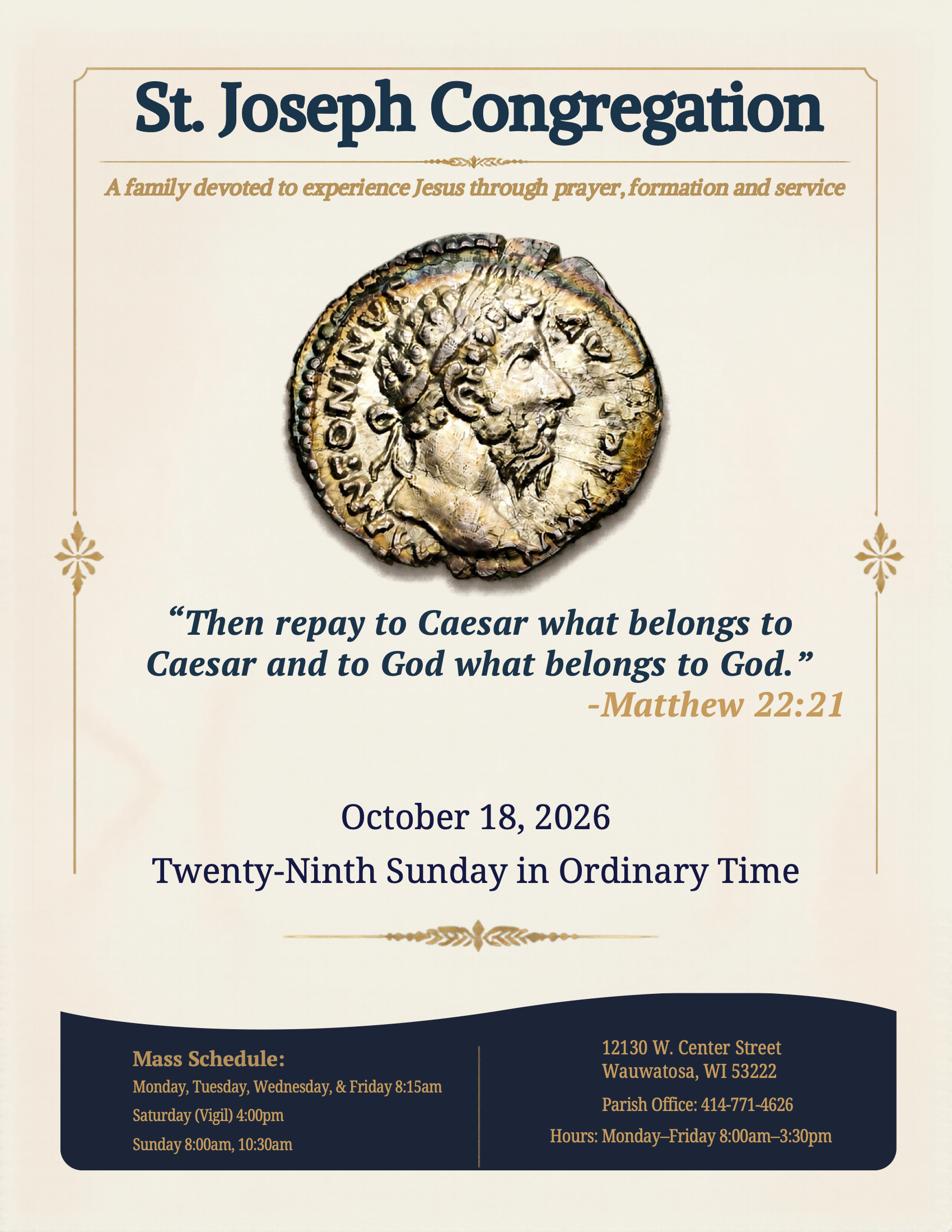 St. Joseph Catholic Church, Wauwatosa, Wis. - Bulletin