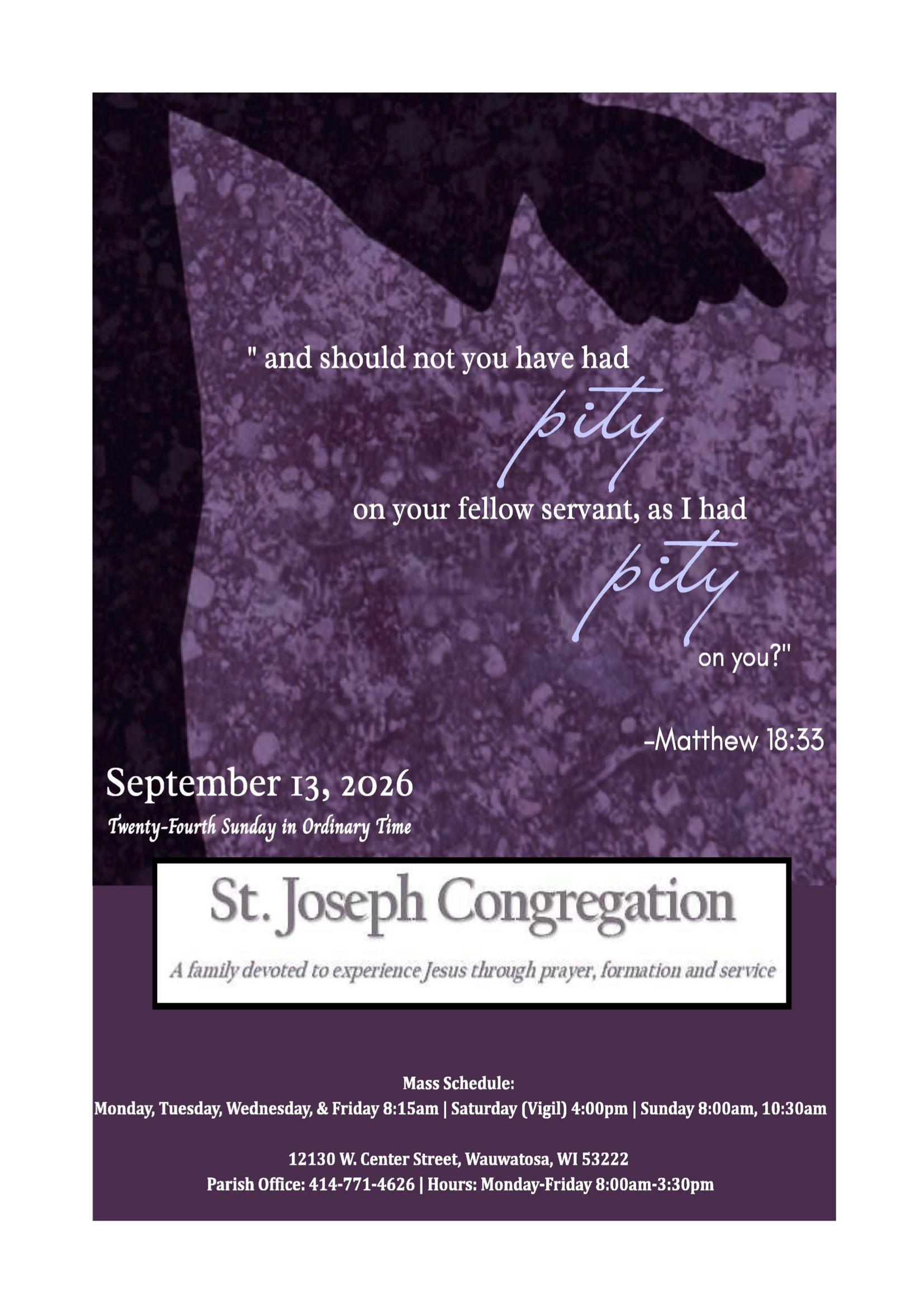 St. Joseph Catholic Church, Wauwatosa, Wis. - Bulletin