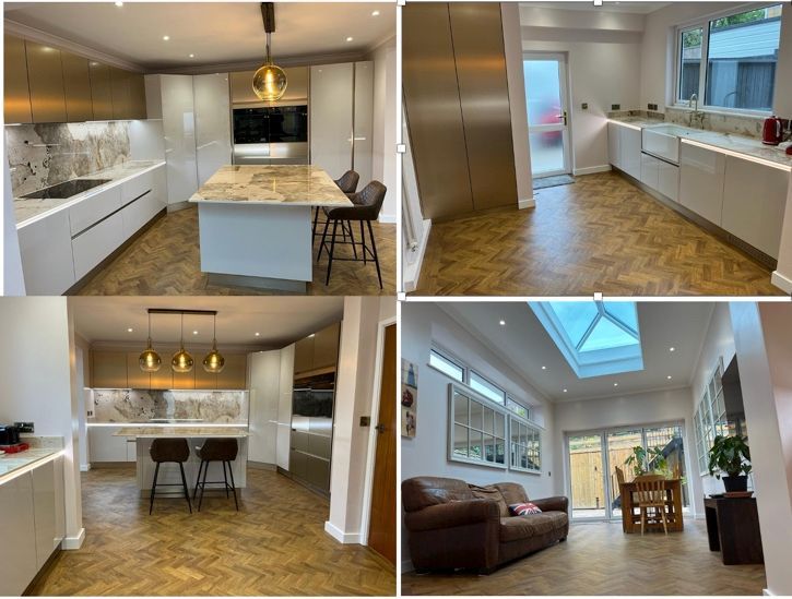 Extension build, full kitchen installation