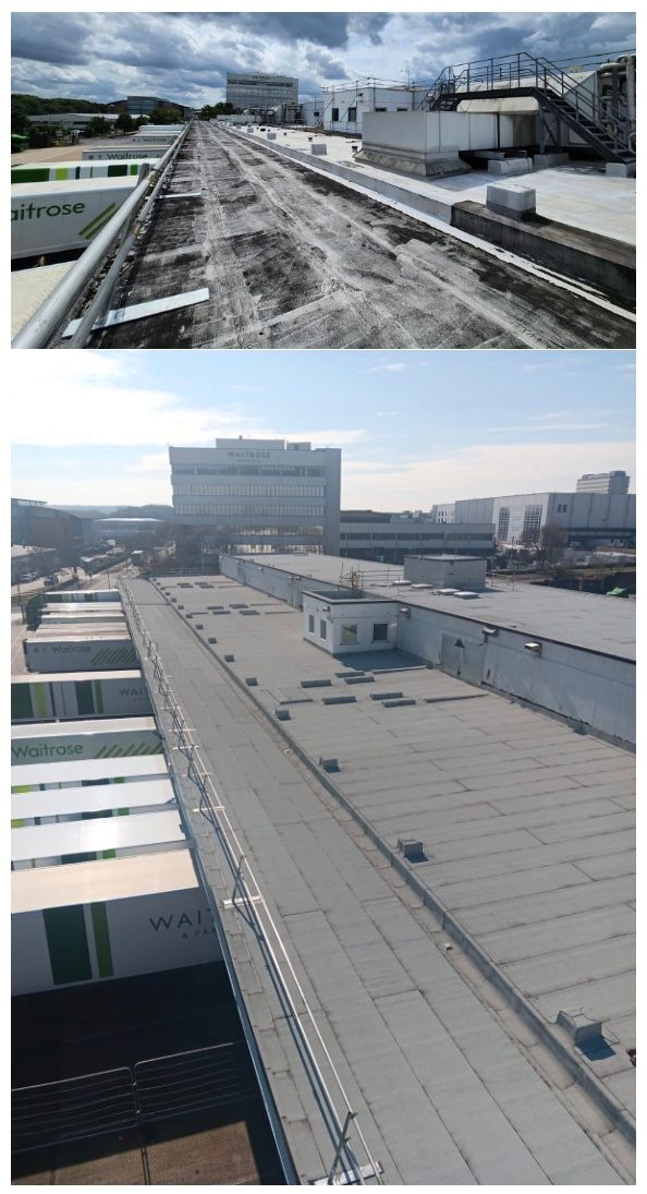 Large scale commercial roofing project