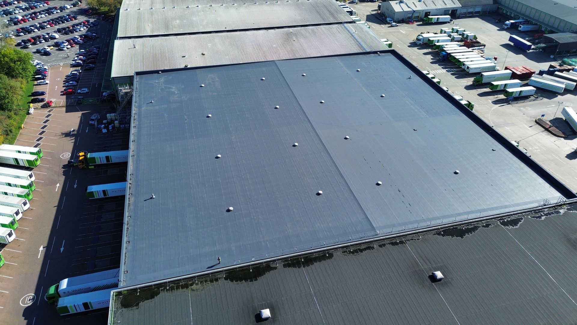Award winning large scale commercial roofing project after storm damage