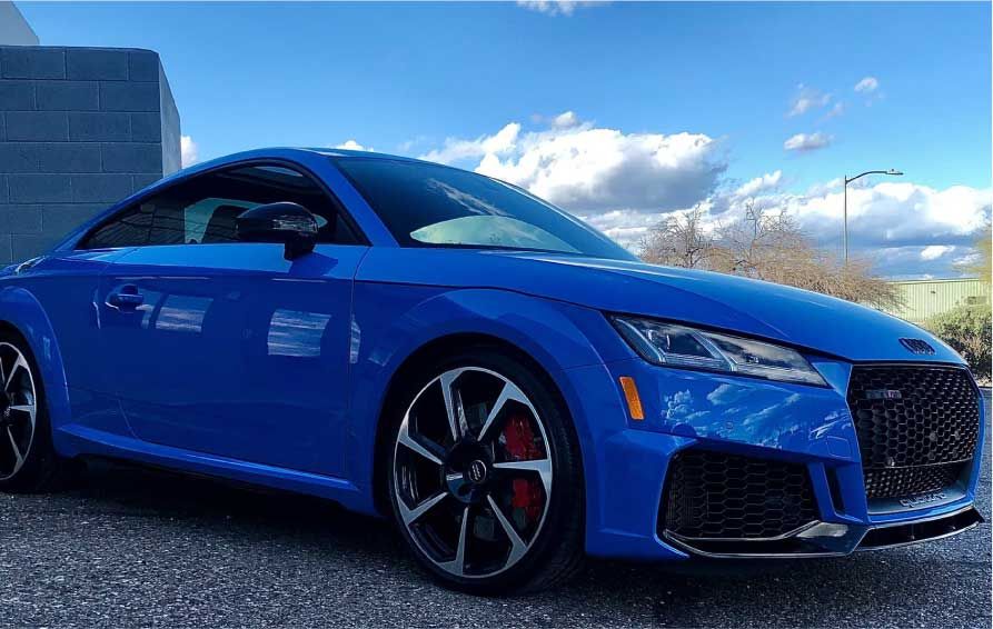 ceramic coating on a car 
