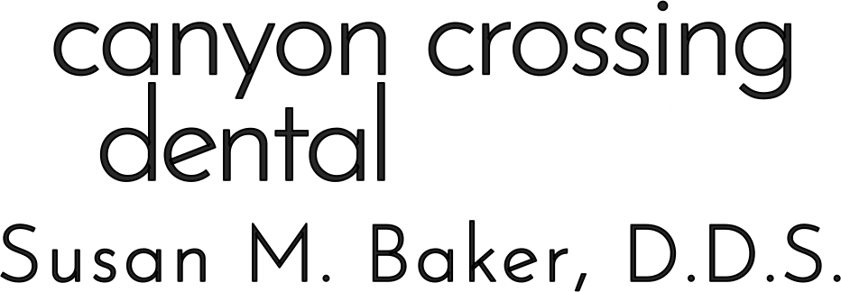 Canyon Crossing Dental logo with black text and the name Susan M. Baker, D.D.S.