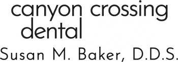 Canyon Crossing Dental logo with black text and the name Susan M. Baker, D.D.S.