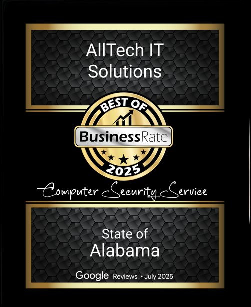 AllTech IT Solutions Named Best of BusinessRate 2025 for Computer Security Service in Alabama