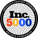 Inc. 5000 award logo. Features the Inc. logo and the words 