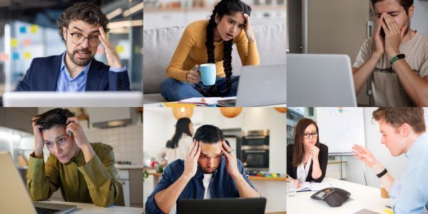Frustrated technology job seekers and employer hiring managers