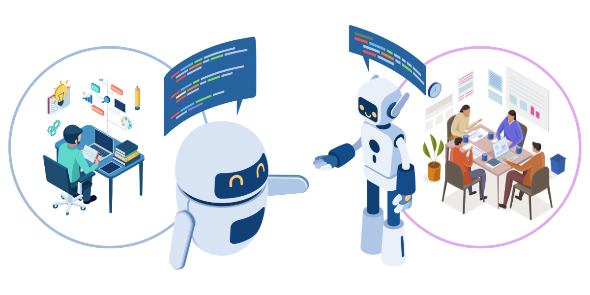 A candidates ai-bot talks to the recruitment companies ai-bot