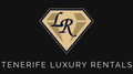 Tenerife Luxury Rentals logo on black background with gold diamond emblem and “TLR” monogram