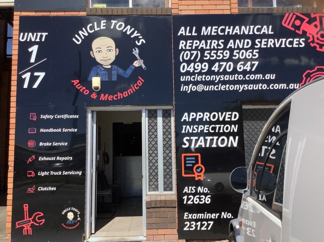 A Sign For Uncle Tony 's All Mechanical Repairs And Services — Uncle Tonys Auto And Mechanical In Currumbin Waters, QLD