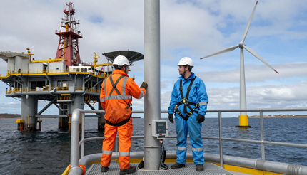 Offshore Workers at an oil and gas asset and wind farm