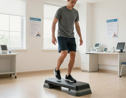 Clinical fitness step test assessment