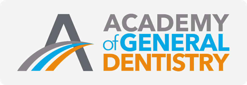 Logo for Academy of General Dentistry; gray