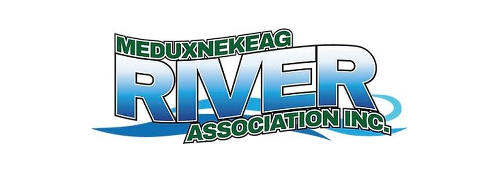 Logo for Meduxnekeag River Association Inc. with blue and green colors.