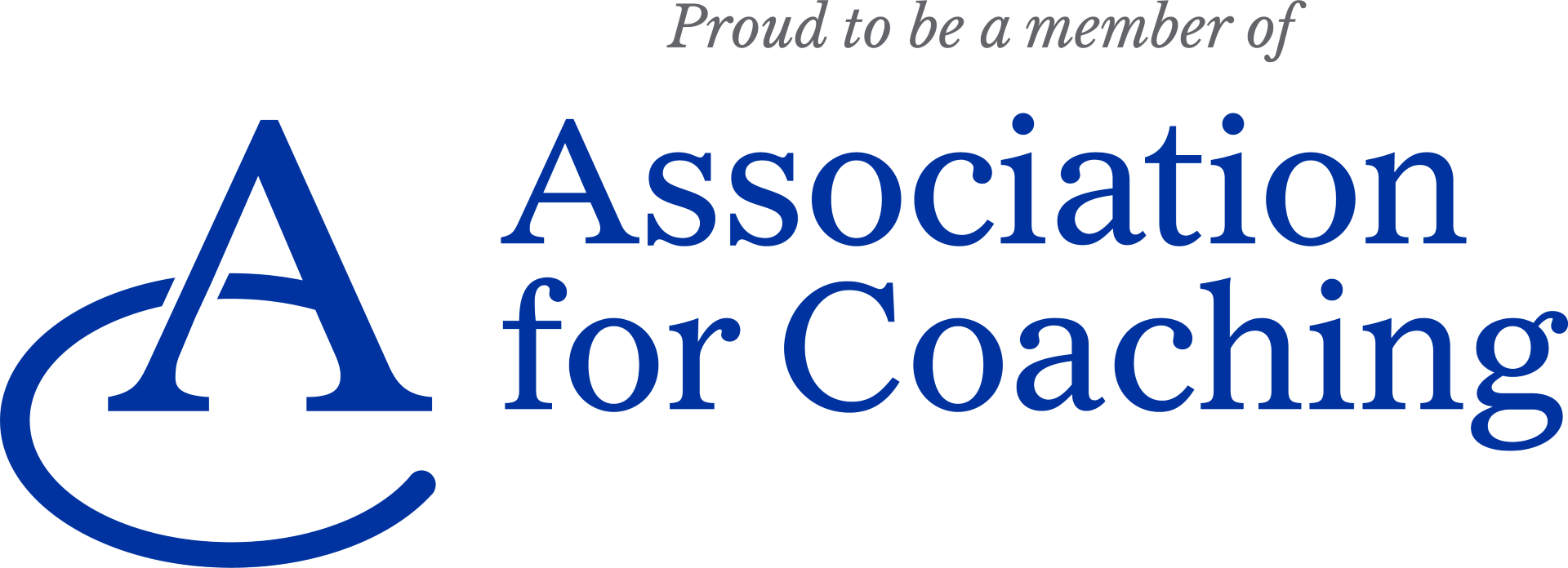 Logo of the Association for Coaching with a blue 