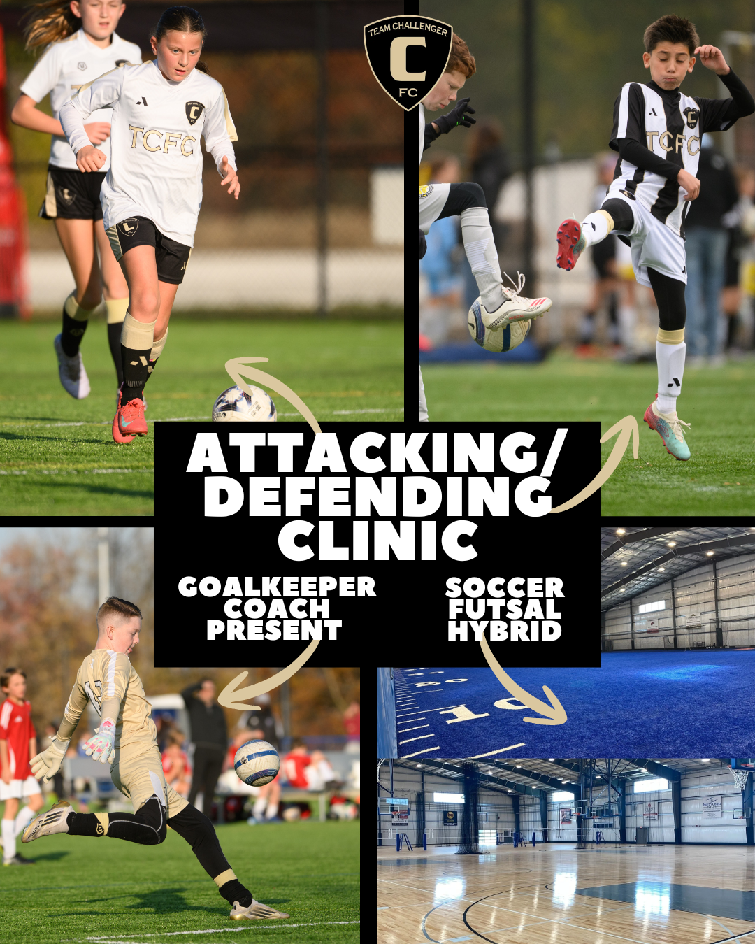 Team Challenger FC attacking/defending clinic poster