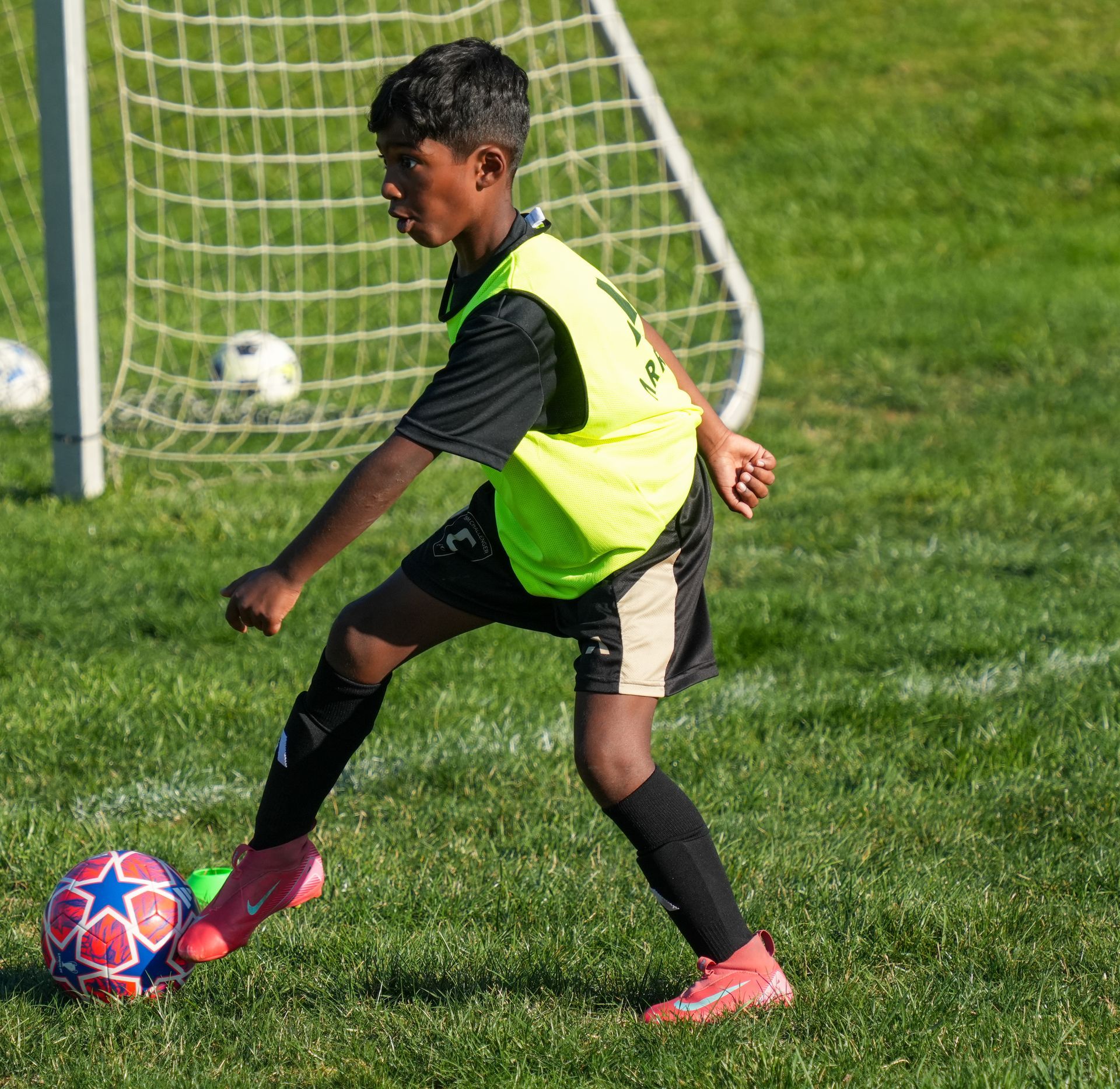 Team Challenger FC Junior Academy player on the field