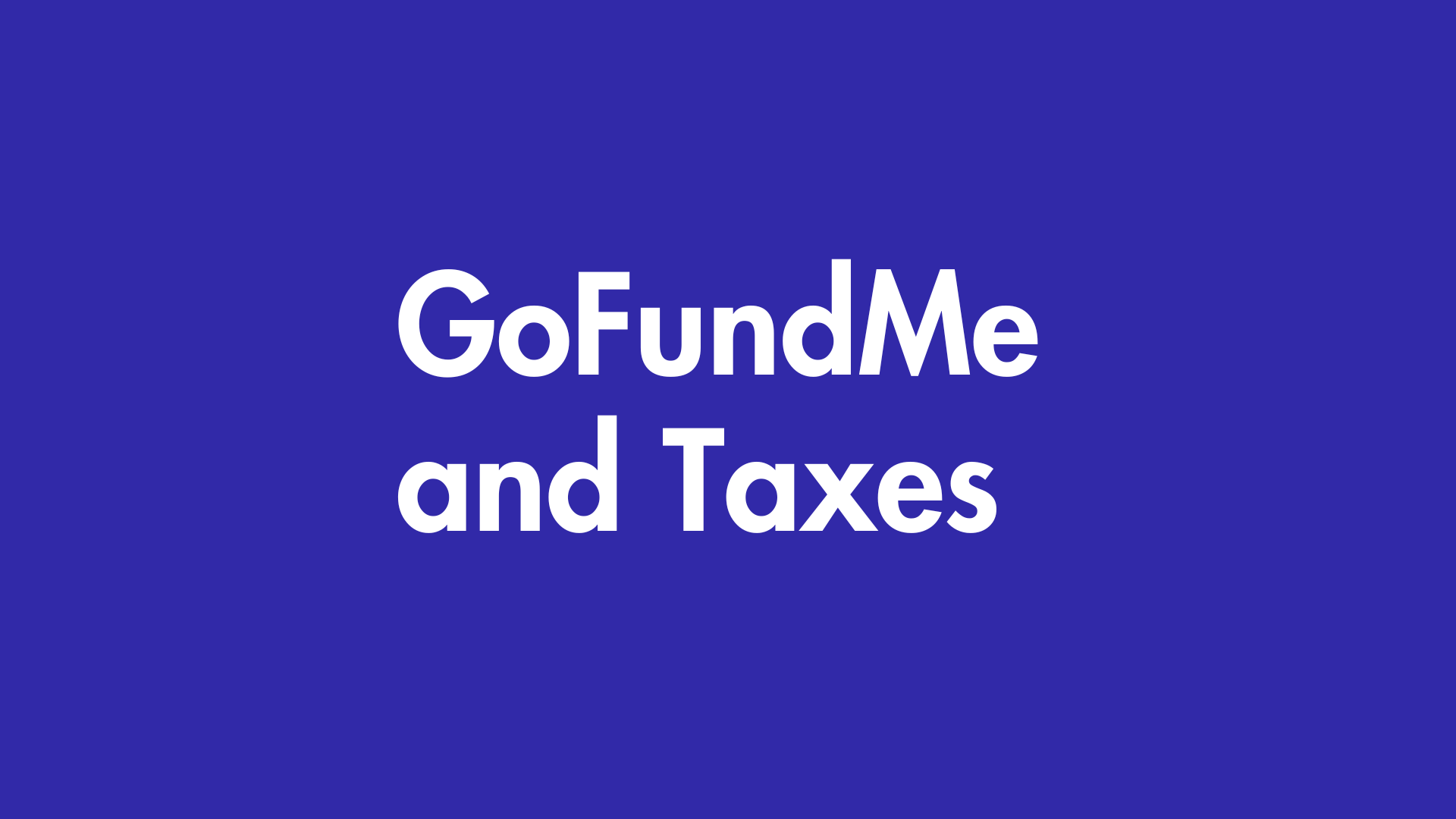 GoFuncMe and Taxes