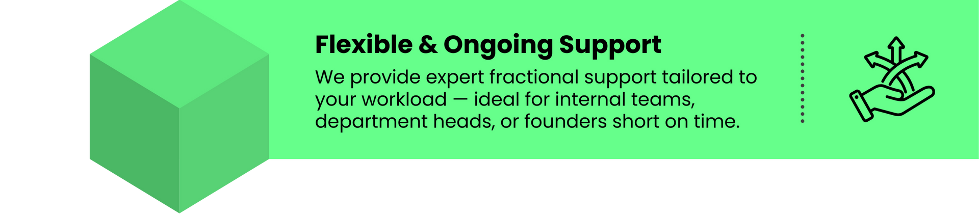 Fractional operational and business support for FMCG brands