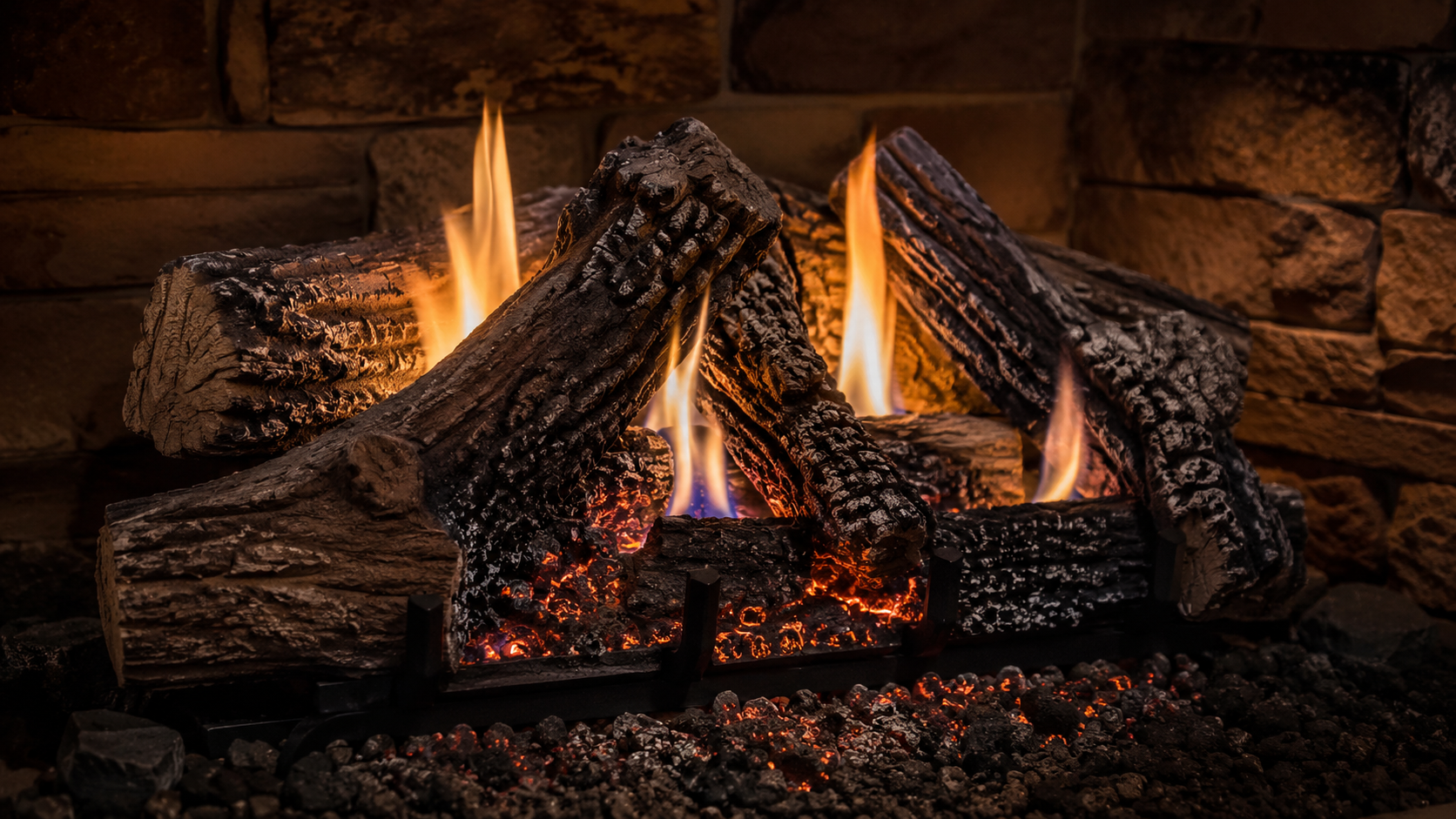 Man working on a fireplace. The wall is open, revealing the wooden frame.