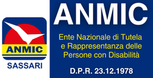 ANMIC logo: Blue square with white text, a red circle with a white bird, and the Italian text 