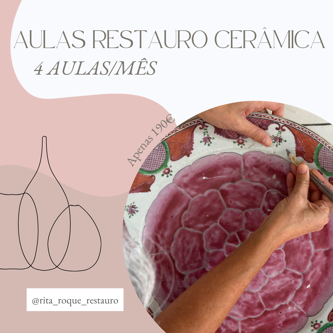 Uma pessoa está pintando um prato com um lápis.