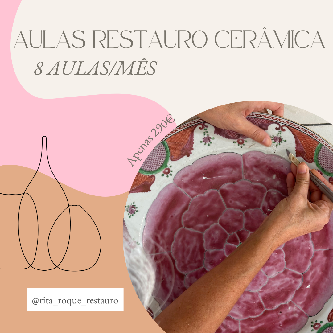 Uma pessoa está pintando um prato com um lápis.