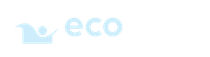 The word eco is written in blue on a white background.