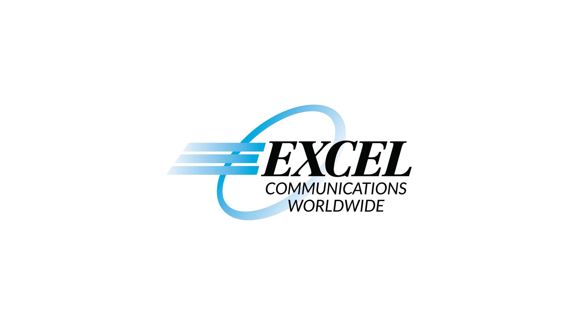 Excel Communications Worldwide logo with blue swoosh and black text on a white background