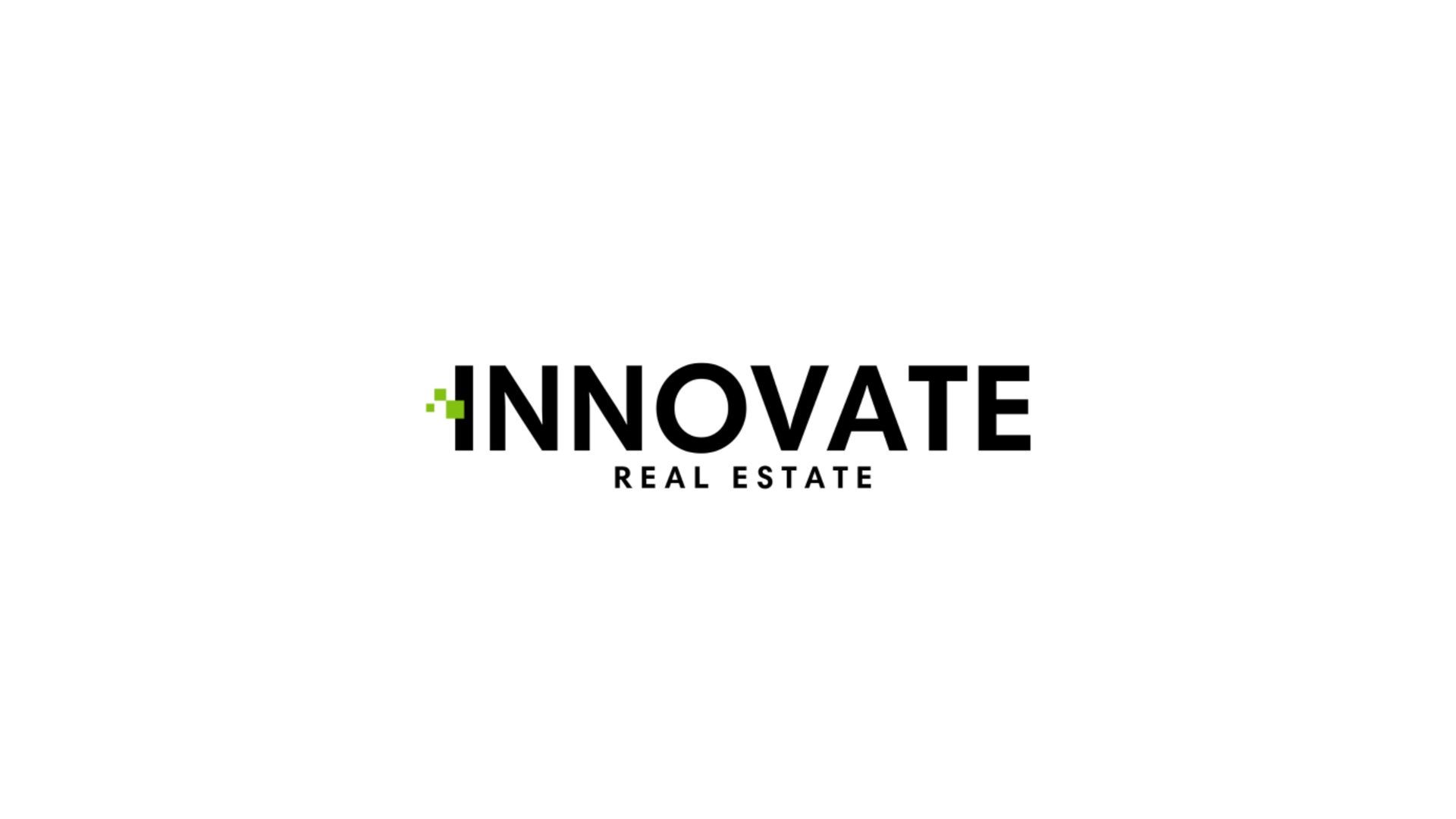 Innovate Real Estate logo in black and green on a white background