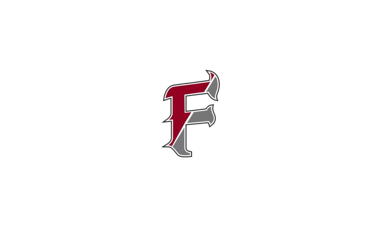 Stylized red-and-gray letter F logo on a white background