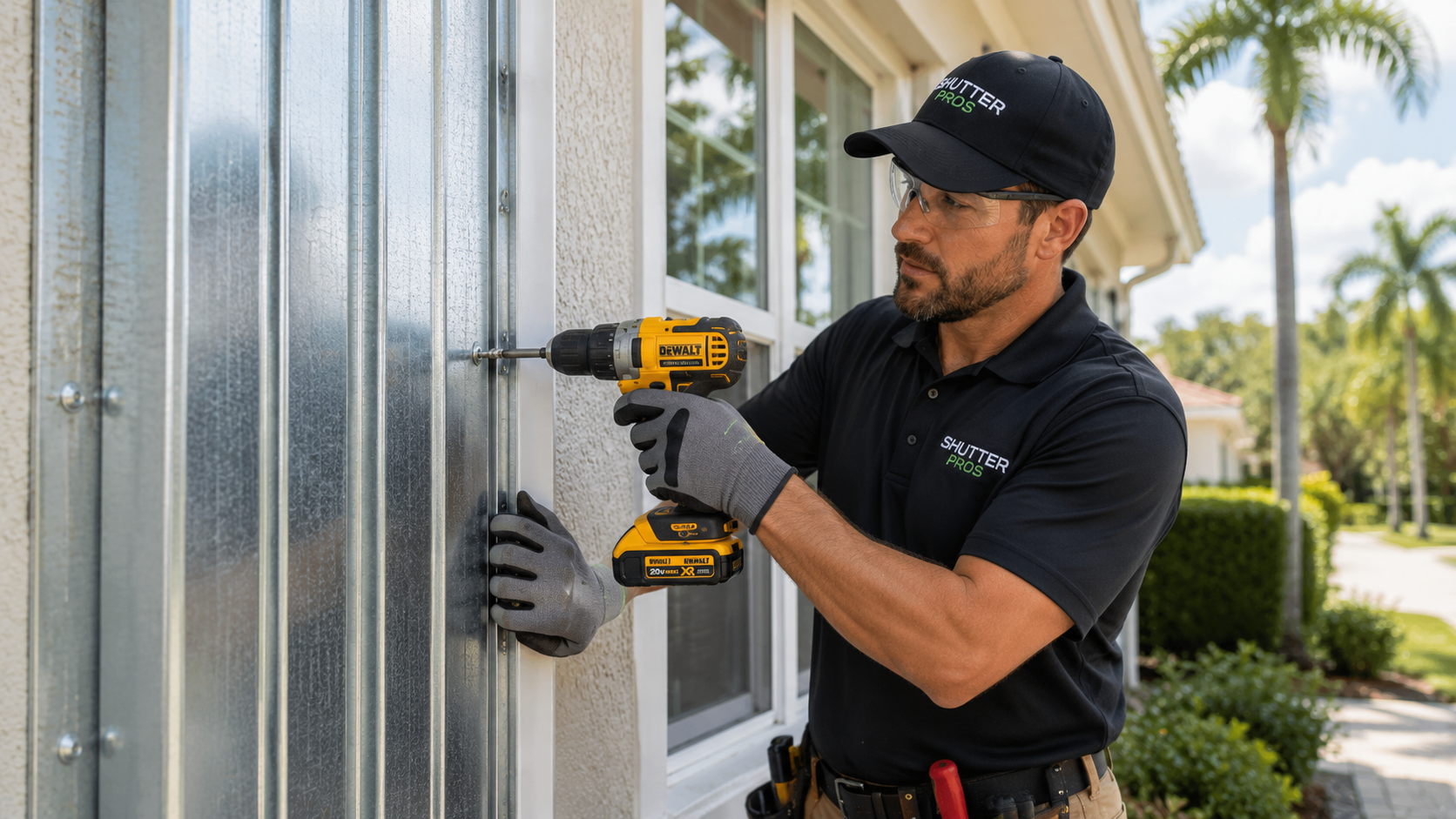 Professional shutter installation for hurricane protection