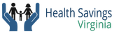 Health Savings Virginia logo with blue hands holding a family icon and text