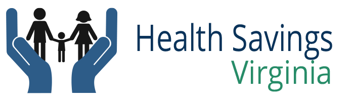 Health Savings Virginia logo with blue hands holding a family icon and text