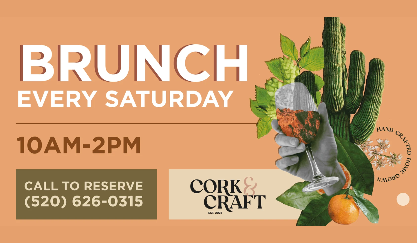 A free three-course brunch for Wildcats every Saturday at Cork & Craft in Tucson!