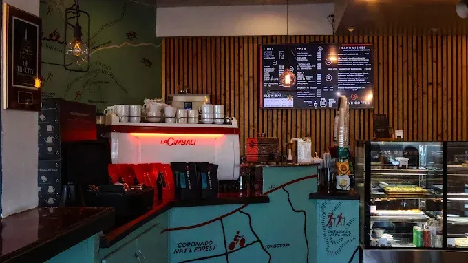 Black Crown Coffee at night