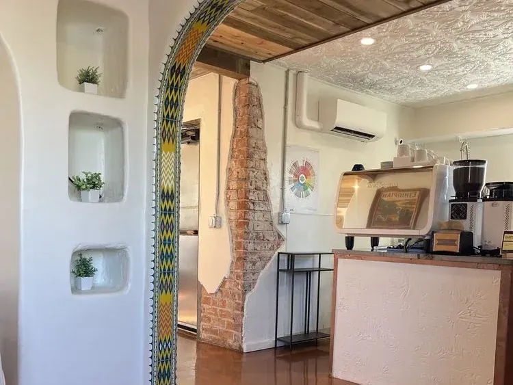Inside coffee shop